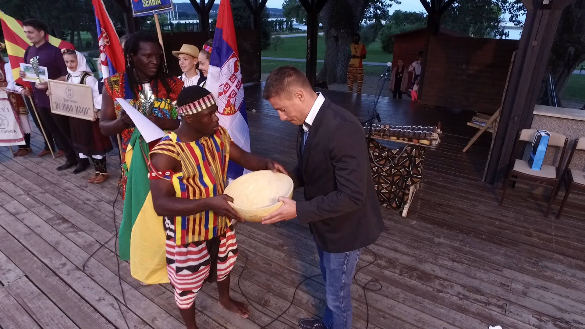 Folk performance in Keszthely, Hungary.