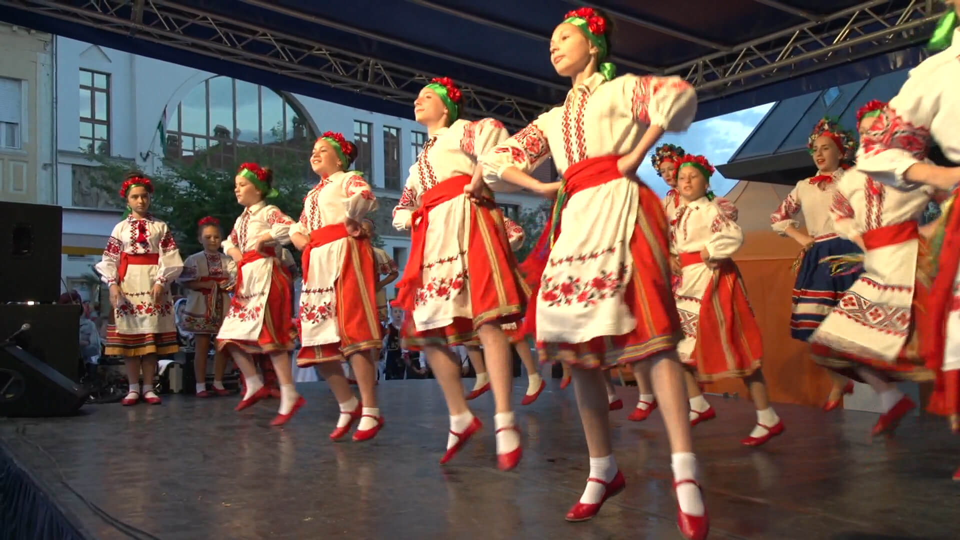 Traditional costumes at the Keszthely festival.