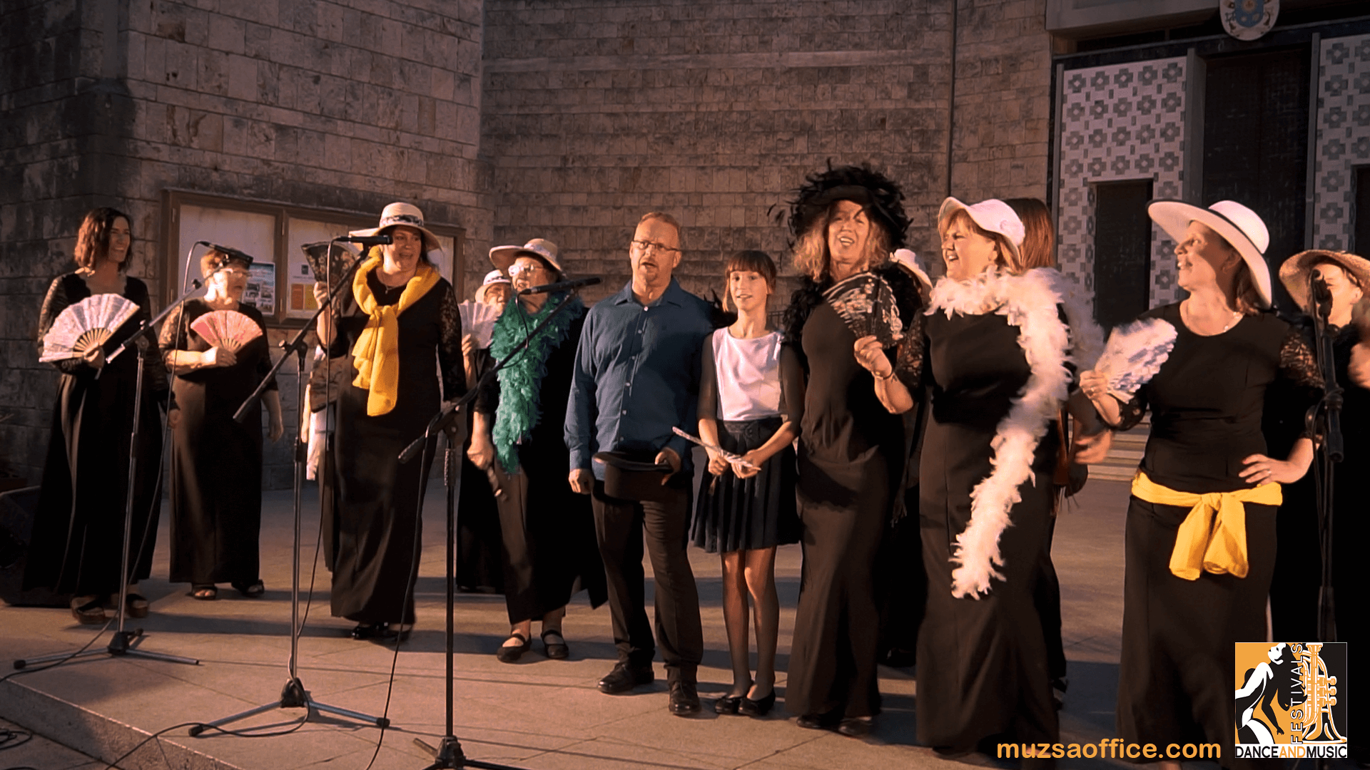 Traditional costumes at the Montecatini festival.